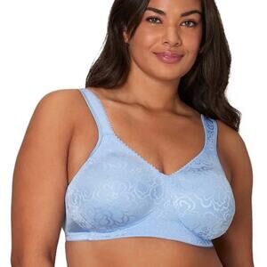 Playtex Size 38B 18 Hr Lift & Support Blue Wireless Unlined Minimizer Bra 4745